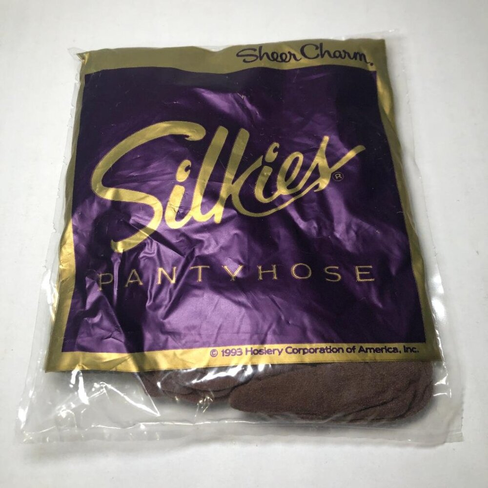 Silkies Cotton Plated Crotch Pantyhose Medium Mocha 507 Sealed  Made in USA